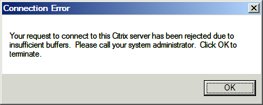 XenApp buffer error